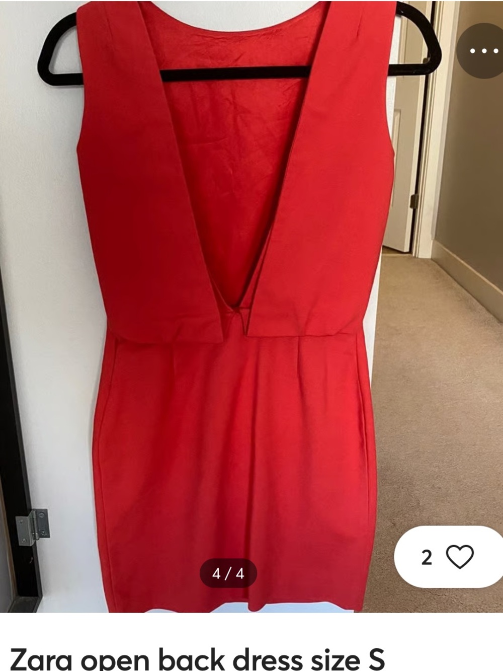 Zara Basics Open Back Dress